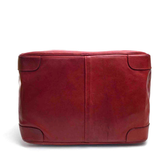 Felisi Boston Duffel bag leather Red Handbag mens Used Authentic