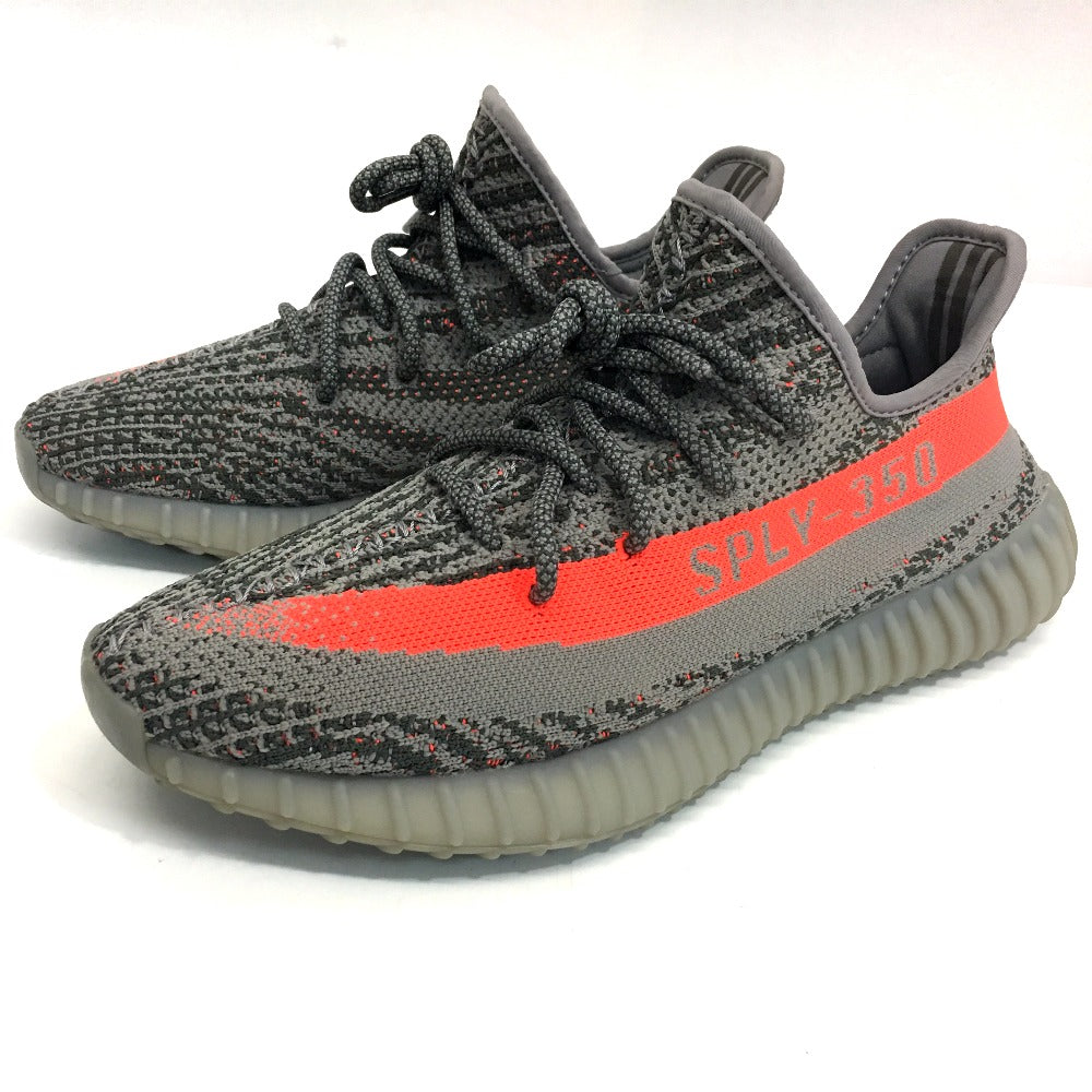 adidas sneakers BB1826 fabric gray Easy boost YEEZY BOOST 350 V2 BELUGA mens 9 1/2 Used Authentic
