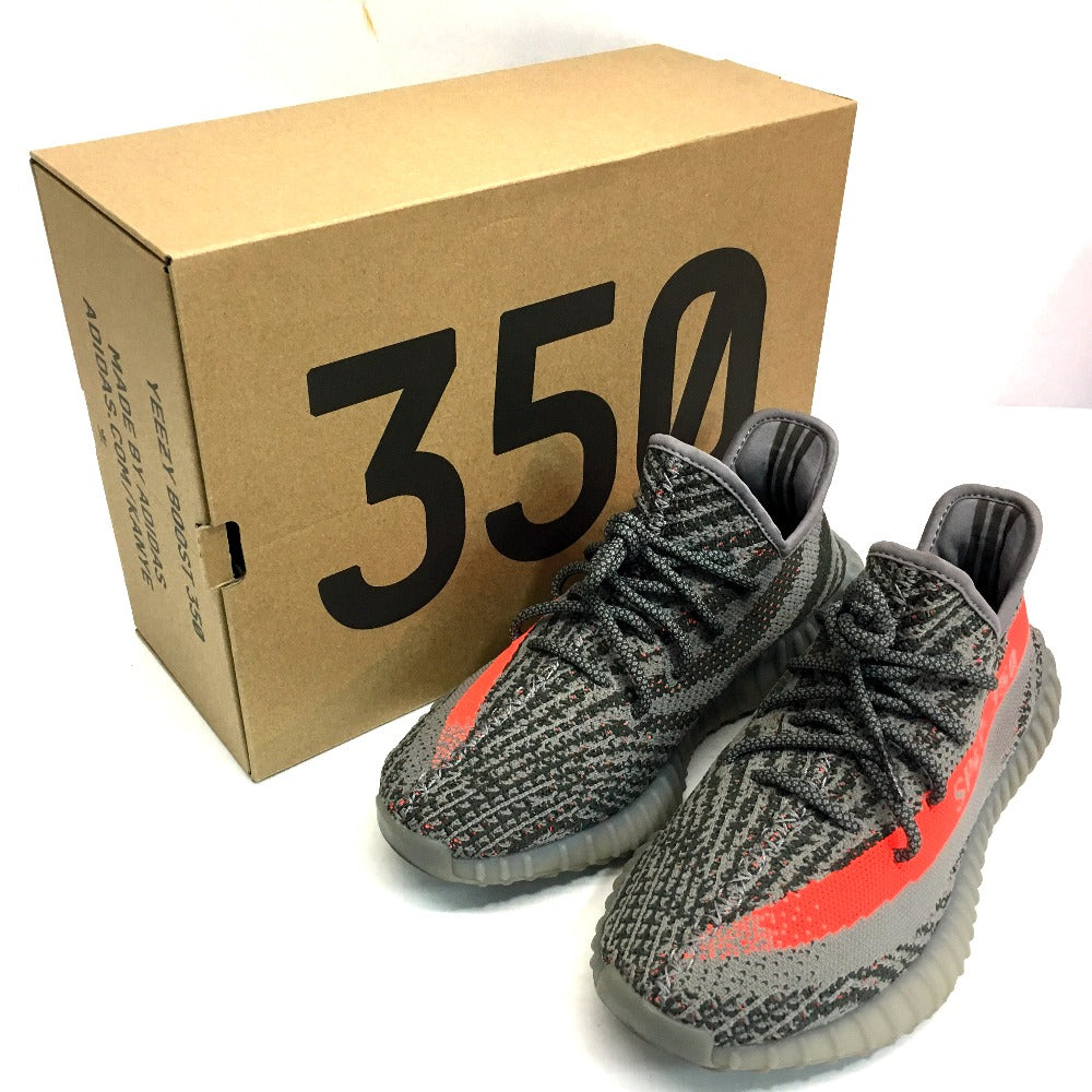 adidas sneakers BB1826 fabric gray Easy boost YEEZY BOOST 350 V2 BELUGA mens 9 1/2 Used Authentic