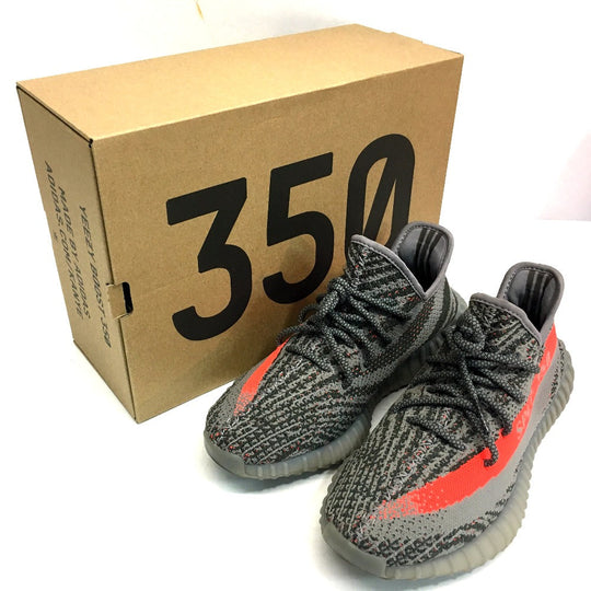 adidas sneakers BB1826 fabric gray Easy boost YEEZY BOOST 350 V2 BELUGA mens 9 1/2 Used Authentic