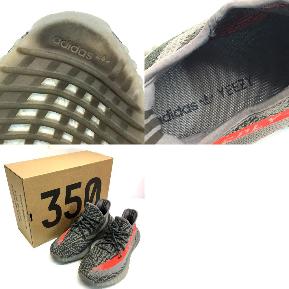 adidas sneakers BB1826 fabric gray Easy boost YEEZY BOOST 350 V2 BELUGA mens 9 1/2 Used Authentic