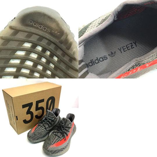 adidas sneakers BB1826 fabric gray Easy boost YEEZY BOOST 350 V2 BELUGA mens 9 1/2 Used Authentic