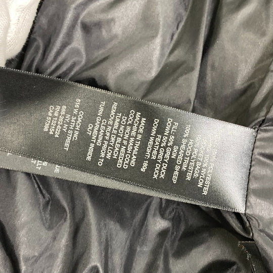 COACH Down jacket polyester blue down outer jacket apparel Camouflage camouflage Women S Used Authentic