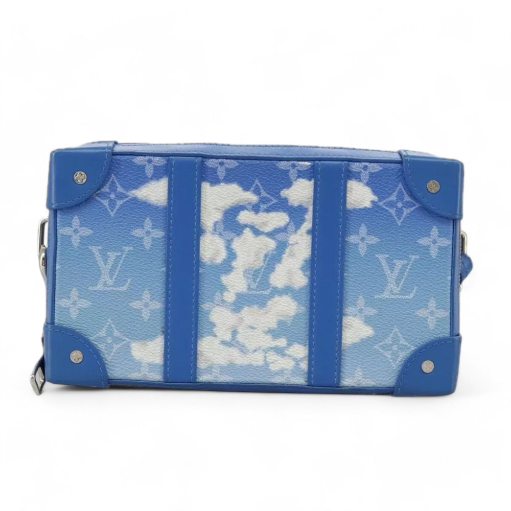 Louis Vuitton Monogram Clouds Soft Trunk Wallet Shoulder Bag Blue White Unisex