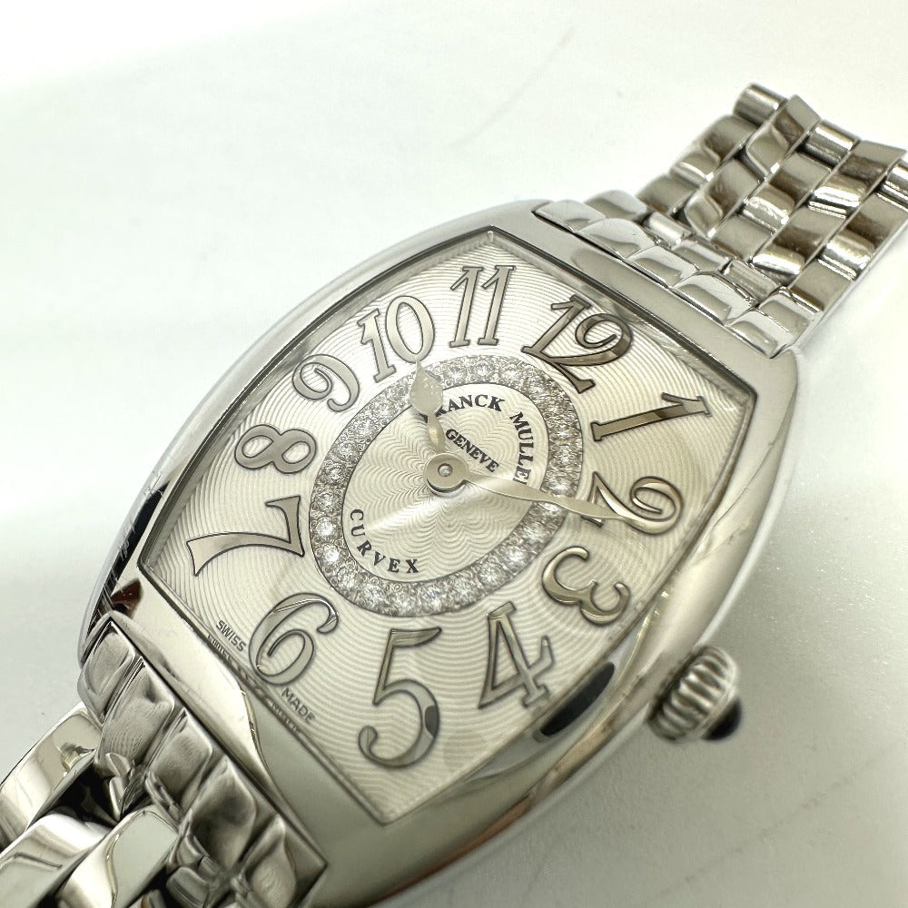 FRANCK MULLER Watches Quartz 1752QZRELCD1RAC Stainless Steel Silver トノウカーベックス Diamond white dial