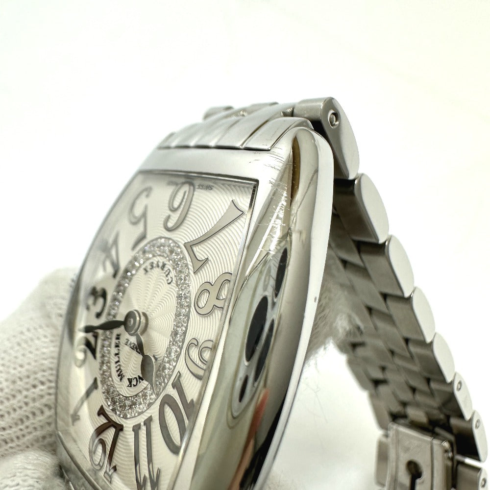 FRANCK MULLER Watches Quartz 1752QZRELCD1RAC Stainless Steel Silver トノウカーベックス Diamond white dial