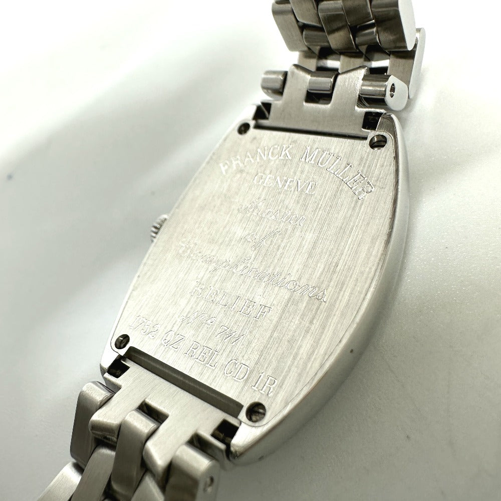 FRANCK MULLER Watches Quartz 1752QZRELCD1RAC Stainless Steel Silver トノウカーベックス Diamond white dial