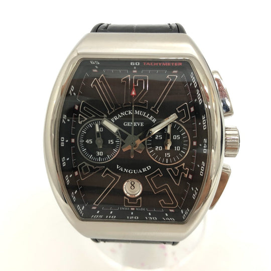 FRANCK MULLER Watches Mechanical Automatic V45CCDT Stainless Steel, Rubber Silver Vanguard Date black dial mens Used Authentic