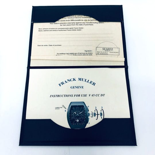 FRANCK MULLER Watches Mechanical Automatic V45CCDT Stainless Steel, Rubber Silver Vanguard Date black dial mens Used Authentic