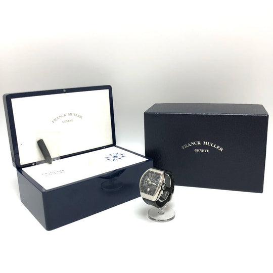 FRANCK MULLER Watches Mechanical Automatic V45CCDT Stainless Steel, Rubber Silver Vanguard Date black dial mens Used Authentic