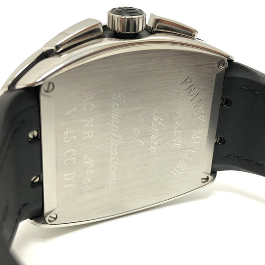 FRANCK MULLER Watches Mechanical Automatic V45CCDT Stainless Steel, Rubber Silver Vanguard Date black dial mens Used Authentic