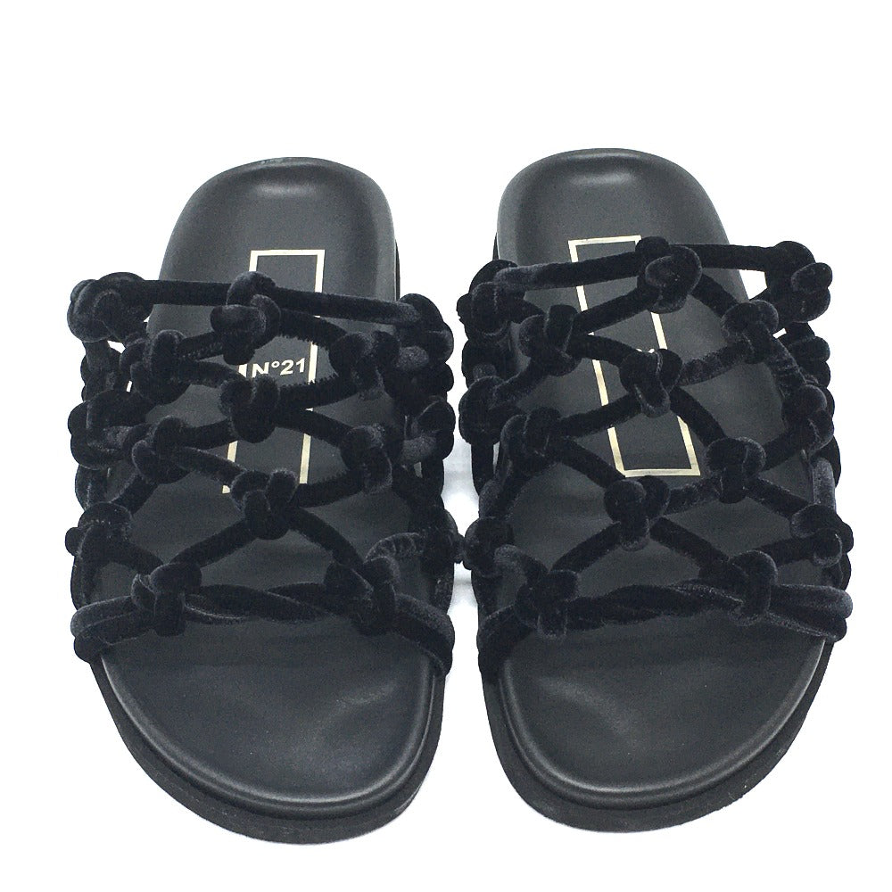 N�‹21 Sandals Rubber, Velvet black N21 Women 36 Used Authentic