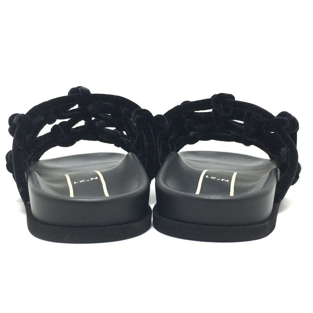 N�‹21 Sandals Rubber, Velvet black N21 Women 36 Used Authentic