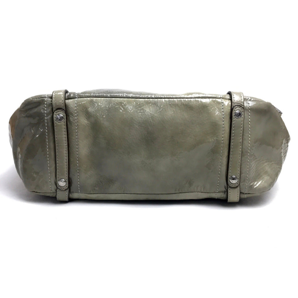 COACH Shoulder Bag 17065 Patent leather Gray type Patent Andy Cinchid Men's Women unisex(Unisex) Used Authentic