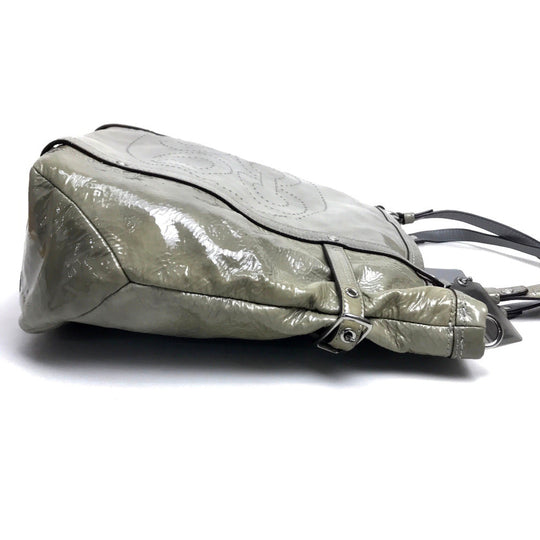 COACH Shoulder Bag 17065 Patent leather Gray type Patent Andy Cinchid Men's Women unisex(Unisex) Used Authentic