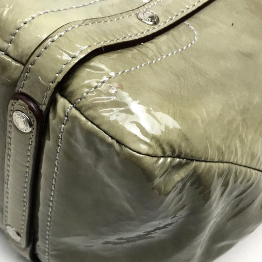 COACH Shoulder Bag 17065 Patent leather Gray type Patent Andy Cinchid Men's Women unisex(Unisex) Used Authentic