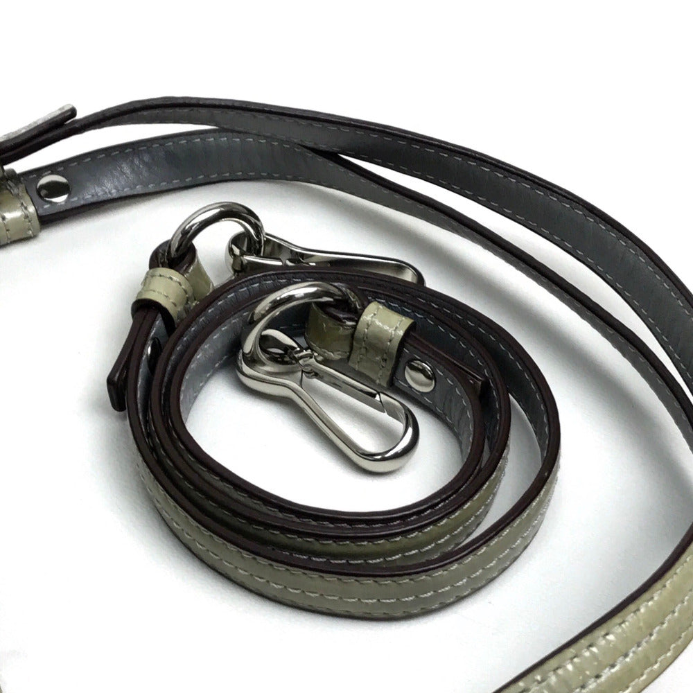COACH Shoulder Bag 17065 Patent leather Gray type Patent Andy Cinchid Men's Women unisex(Unisex) Used Authentic