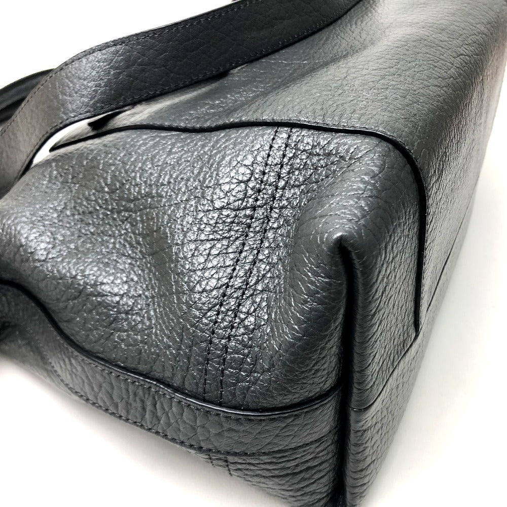 COACH Shoulder Bag 21140 leather gray Textured legacy Satchel Women Used Authentic