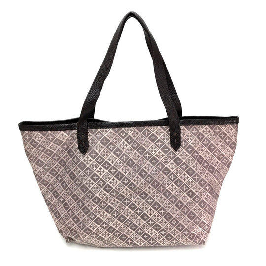 russet Tote Bag Canvas / leather Pink typex brown Monogram Women Used Authentic