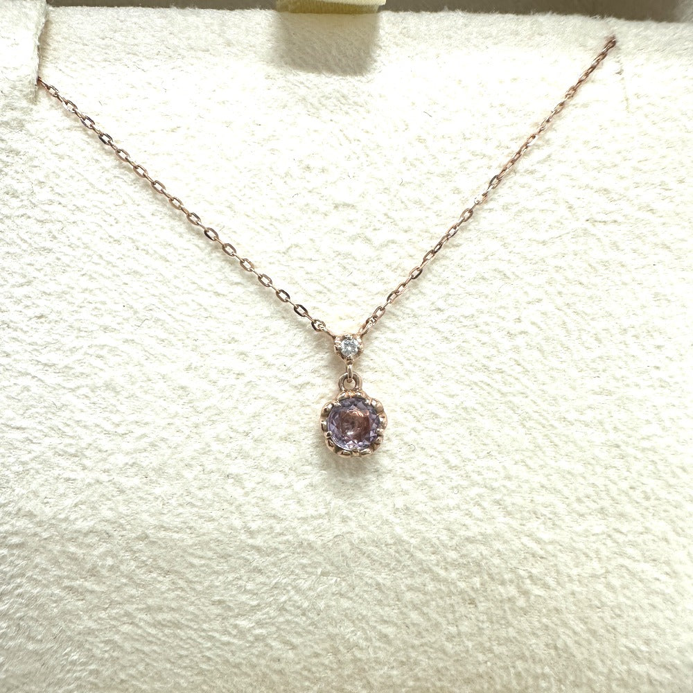VANDOME Necklace K10 gold K10 1P zirconia Women Used Authentic