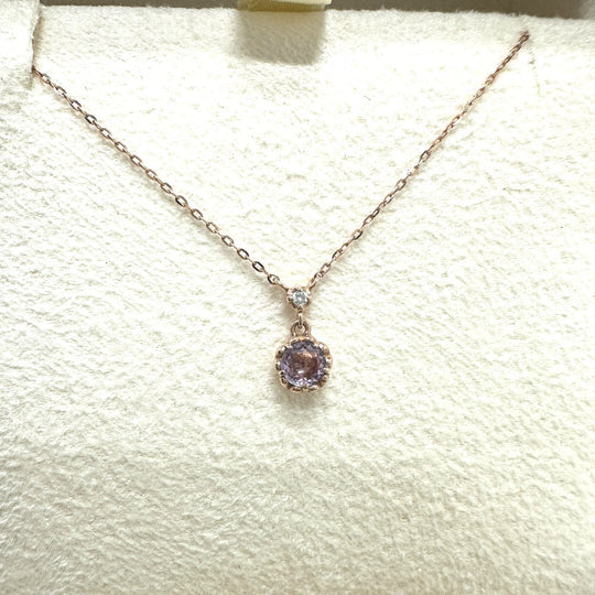 VANDOME Necklace K10 gold K10 1P zirconia Women Used Authentic