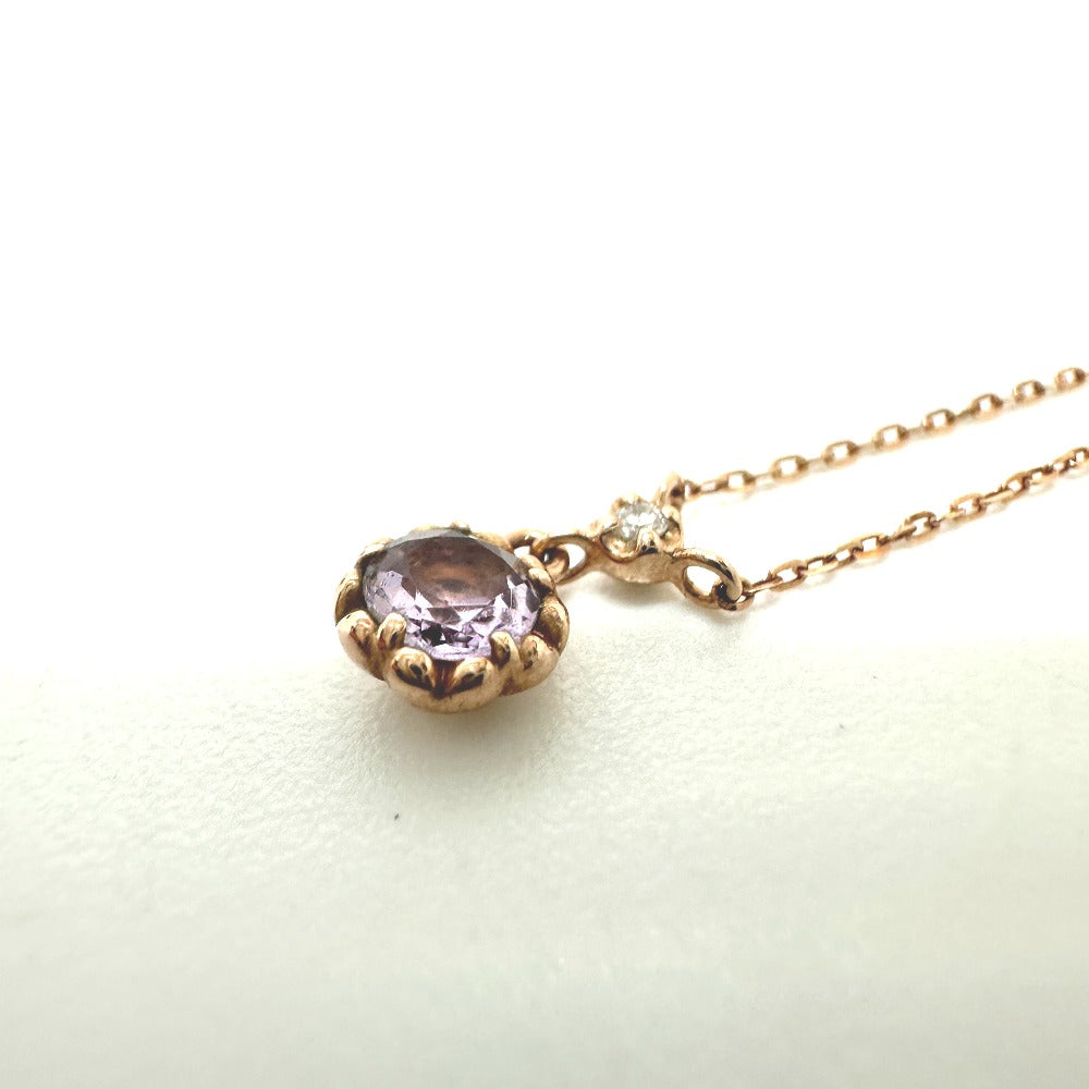 VANDOME Necklace K10 gold K10 1P zirconia Women Used Authentic