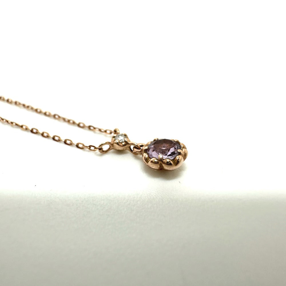 VANDOME Necklace K10 gold K10 1P zirconia Women Used Authentic