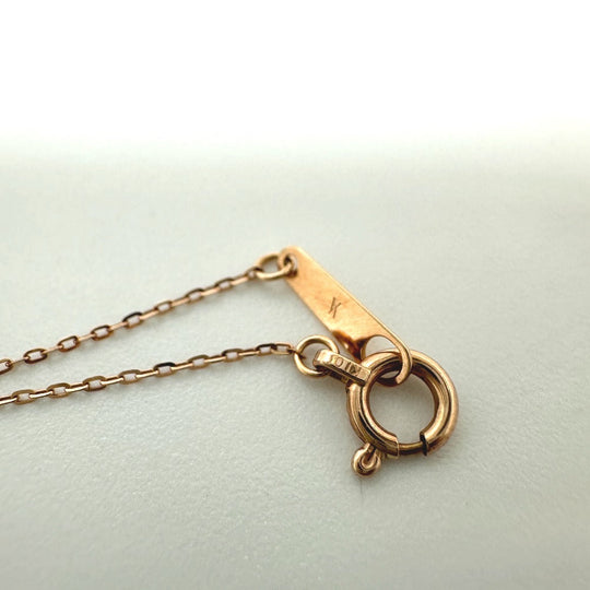 VANDOME Necklace K10 gold K10 1P zirconia Women Used Authentic
