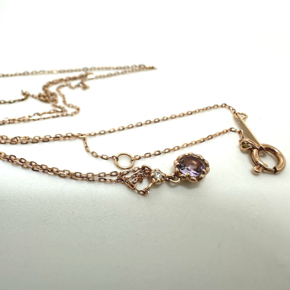 VANDOME Necklace K10 gold K10 1P zirconia Women Used Authentic