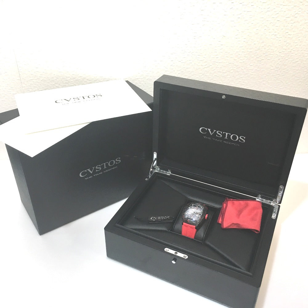 CVSTOS Watches Mechanical Automatic CVT-JET2-SL-RED FGDC carbon black skeleton Challenge Jetliner II black dial mens Used Authentic