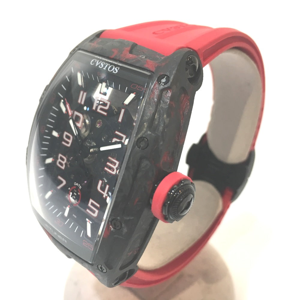 CVSTOS Watches Mechanical Automatic CVT-JET2-SL-RED FGDC carbon black skeleton Challenge Jetliner II black dial mens Used Authentic
