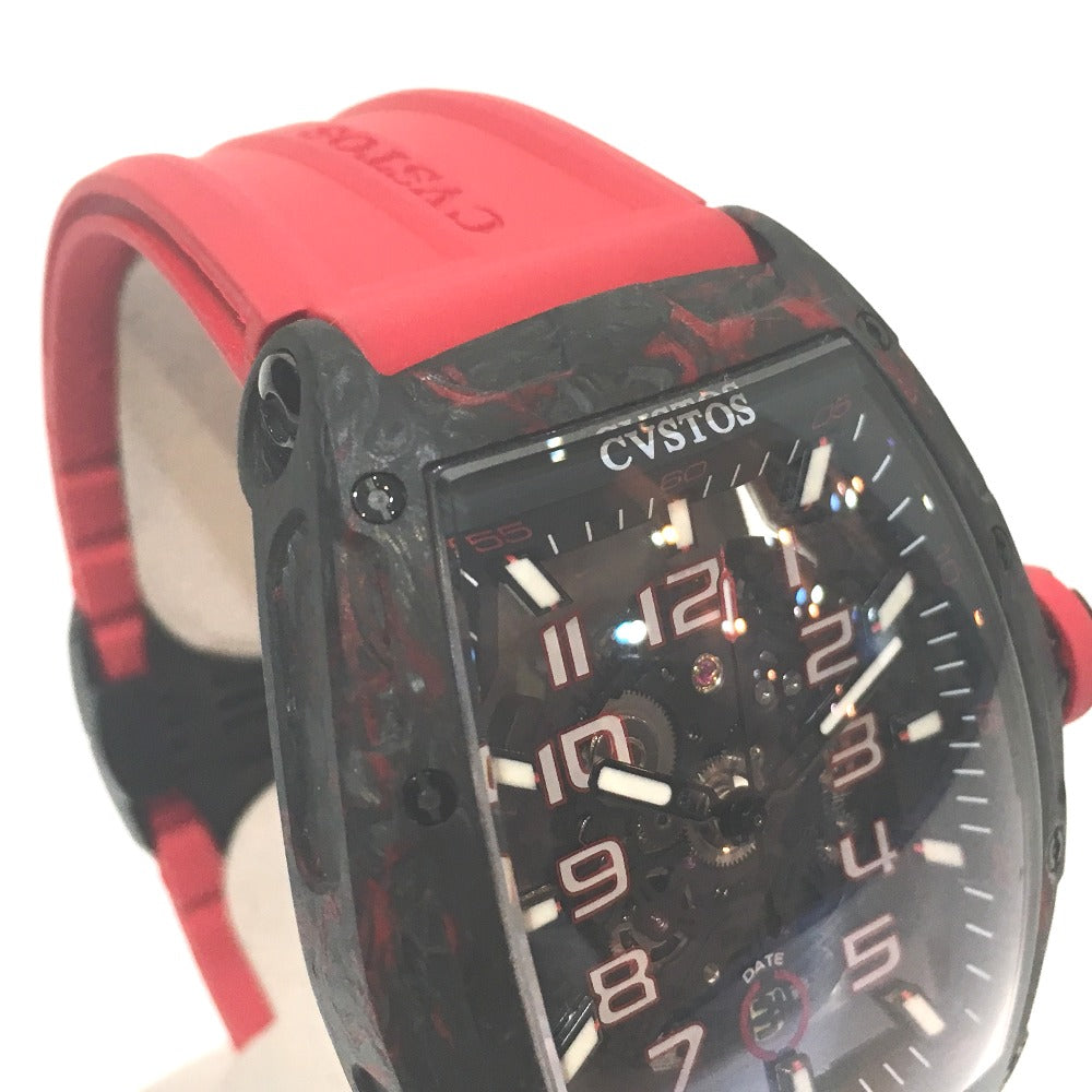 CVSTOS Watches Mechanical Automatic CVT-JET2-SL-RED FGDC carbon black skeleton Challenge Jetliner II black dial mens Used Authentic