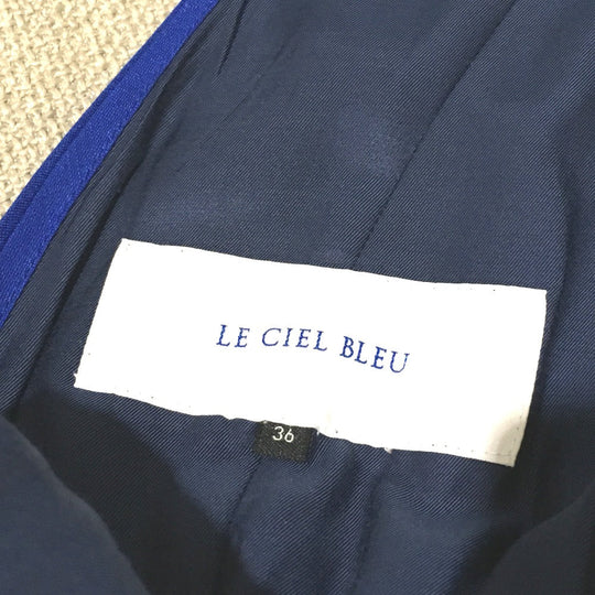 LE CIEL LEU one piece 20S65628 Hemp, linen blue jumper skirt Women 36 Used Authentic