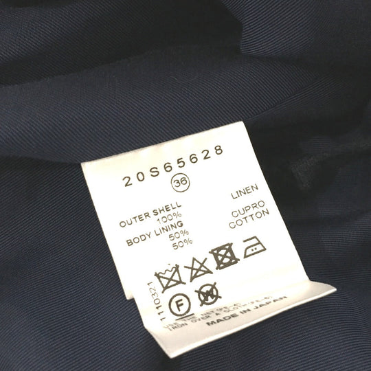 LE CIEL LEU one piece 20S65628 Hemp, linen blue jumper skirt Women 36 Used Authentic