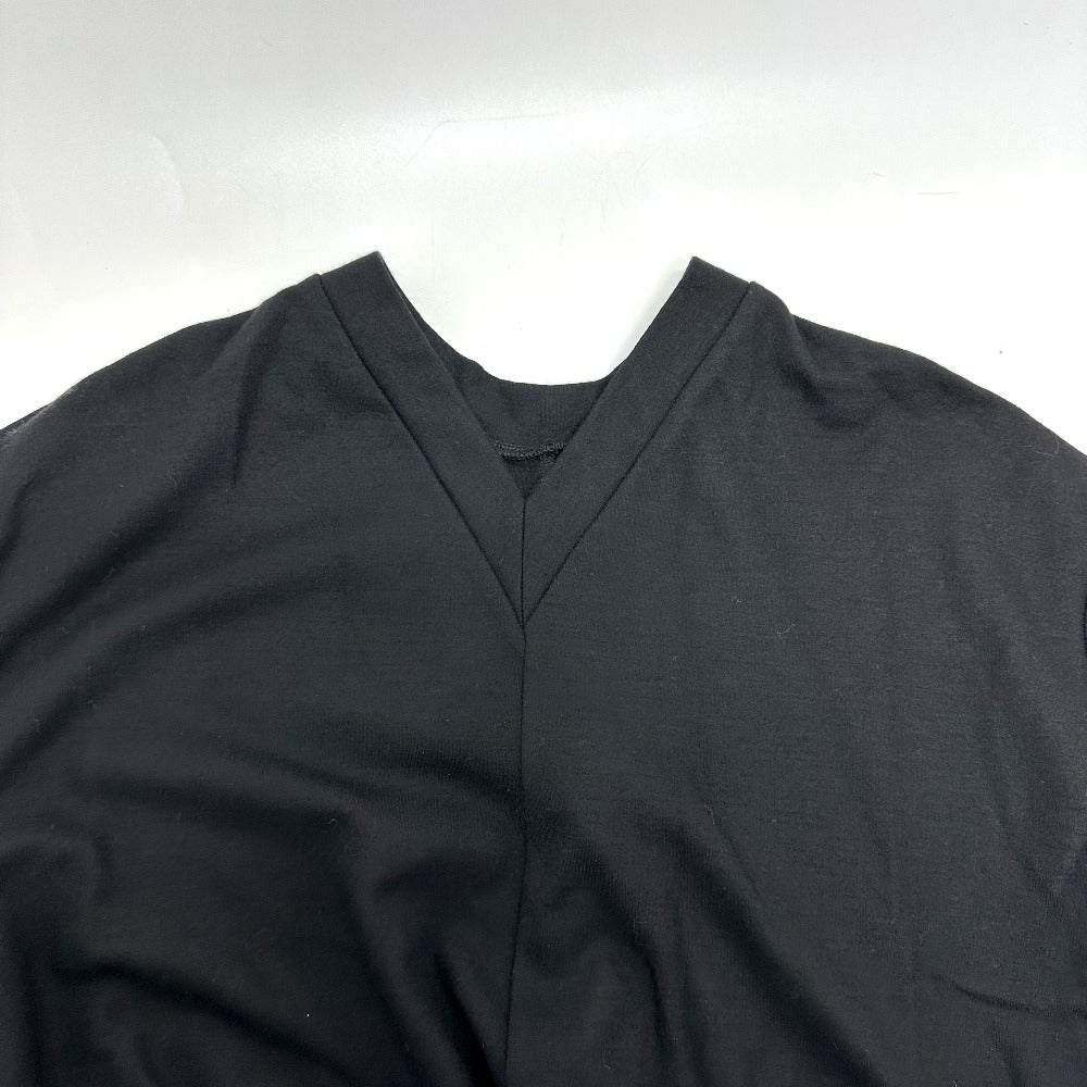 LE CIEL LEU one piece 20A65620 wool black V-neck, 3/4 length Women 36 Used Authentic