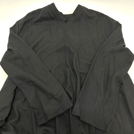 LE CIEL LEU one piece 20A65620 wool black V-neck, 3/4 length Women 36 Used Authentic