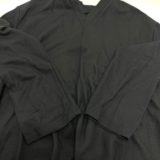 LE CIEL LEU one piece 20A65620 wool black V-neck, 3/4 length Women 36 Used Authentic