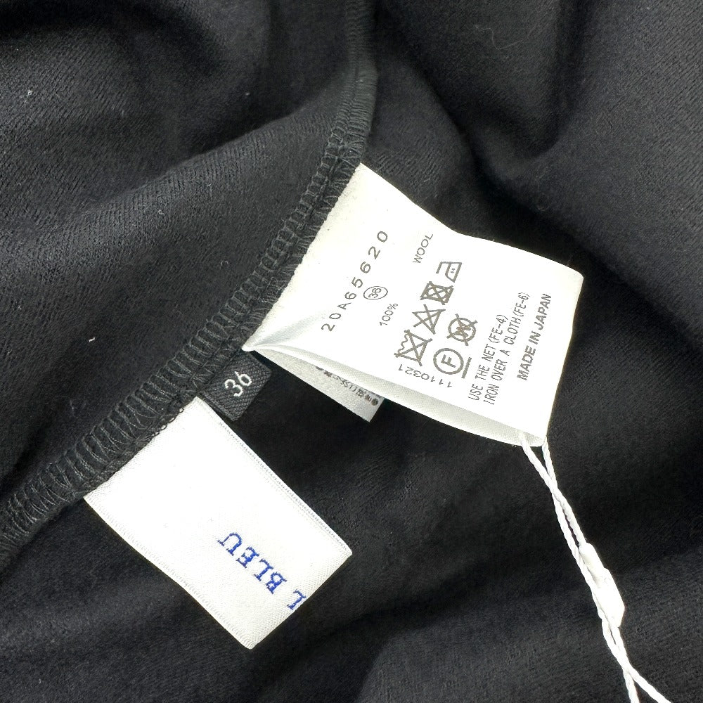 LE CIEL LEU one piece 20A65620 wool black V-neck, 3/4 length Women 36 Used Authentic