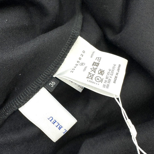 LE CIEL LEU one piece 20A65620 wool black V-neck, 3/4 length Women 36 Used Authentic