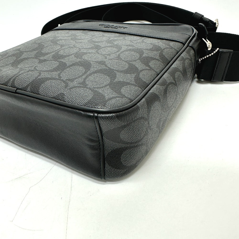 COACH Shoulder Bag ‚e71764 leather black signature houston mens Used Authentic