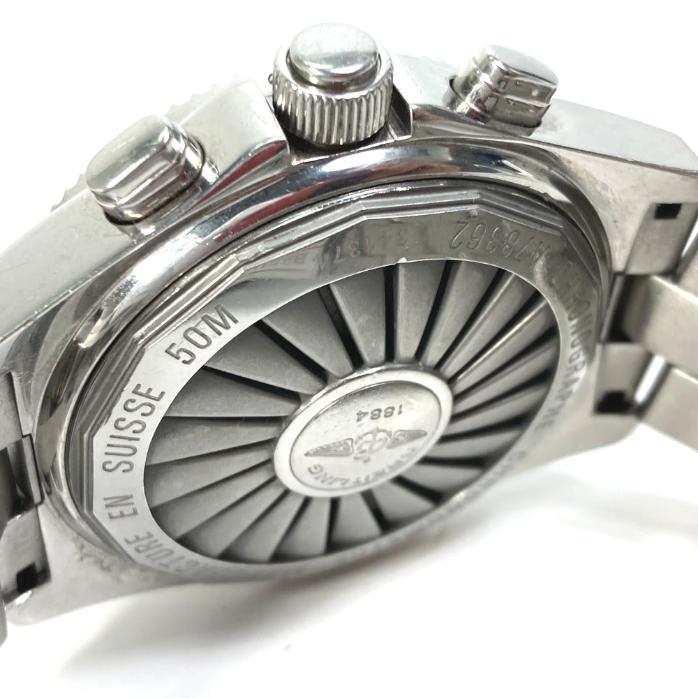 BREITLING Watches Quartz A78362 Stainless Steel Silver Chronometer Ana-Digi black dial