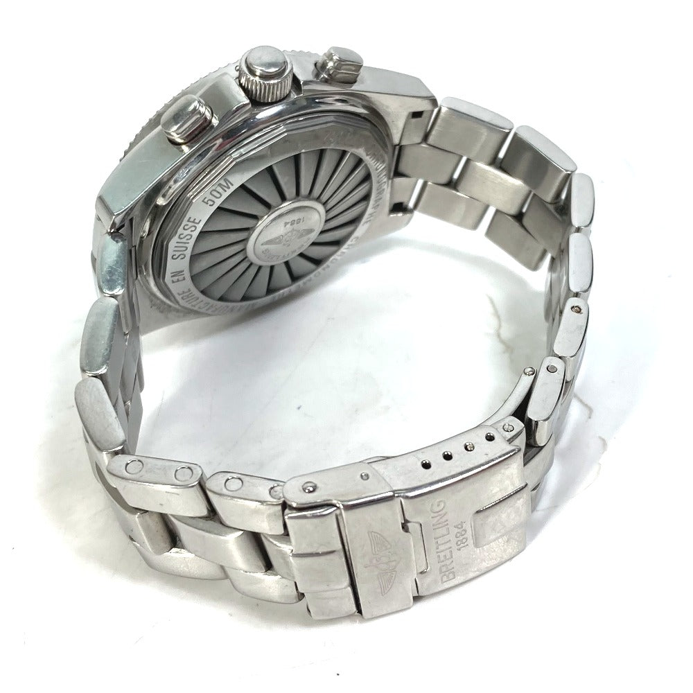 BREITLING Watches Quartz A78362 Stainless Steel Silver Chronometer Ana-Digi black dial