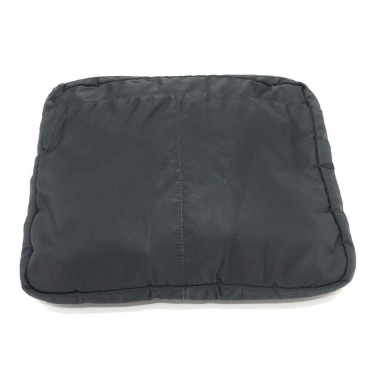 PRADA Clutch bag Nylon black Triangular plate