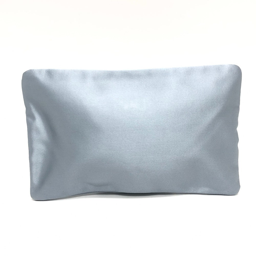 PRADA Pouch 1N1774 Satin gray Women Used Authentic