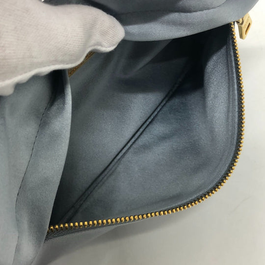PRADA Pouch 1N1774 Satin gray Women Used Authentic