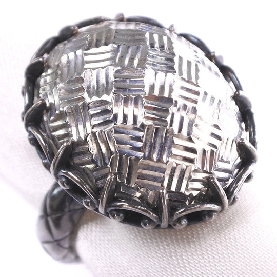BOTTEGAVENETA Ring Silver925 Silver No. 9 INTRECCIATO Women No. 9 Used Authentic