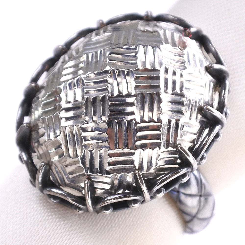 BOTTEGAVENETA Ring Silver925 Silver No. 9 INTRECCIATO Women No. 9 Used Authentic