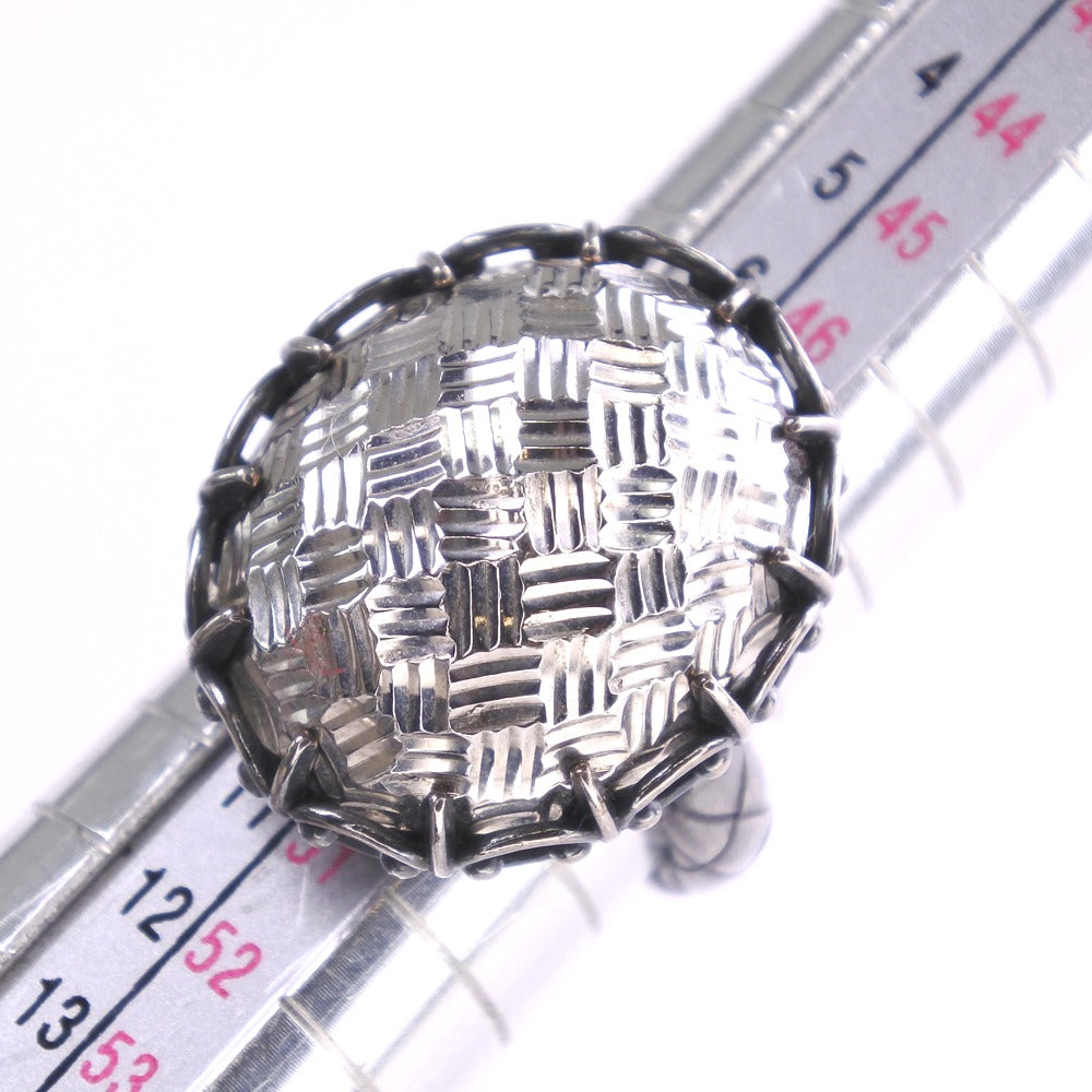 BOTTEGAVENETA Ring Silver925 Silver No. 9 INTRECCIATO Women No. 9 Used Authentic