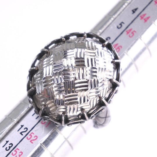 BOTTEGAVENETA Ring Silver925 Silver No. 9 INTRECCIATO Women No. 9 Used Authentic