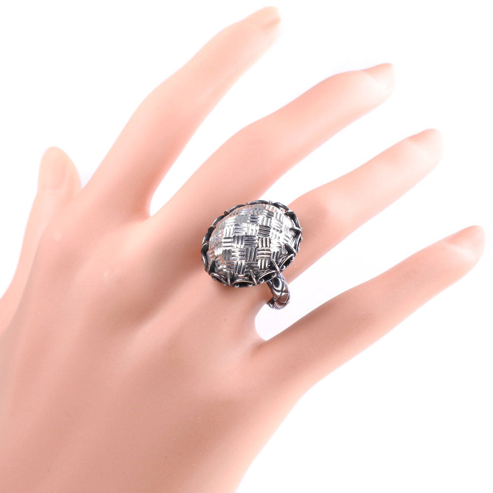 BOTTEGAVENETA Ring Silver925 Silver No. 9 INTRECCIATO Women No. 9 Used Authentic